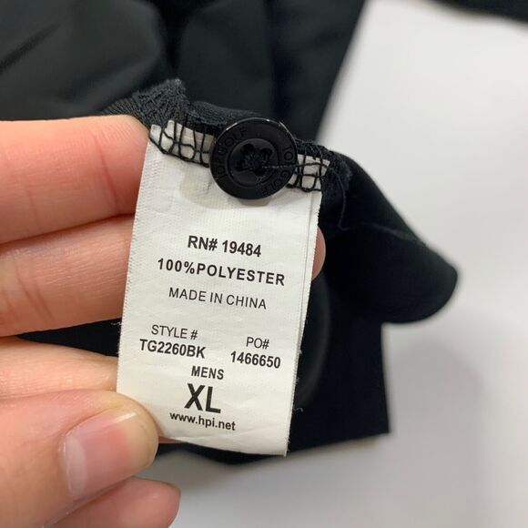 TopGolf Polo Shirt Mens XL Extra Large Black Moisture Wick Collared Short Sleeve - Picture 8 of 10